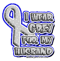 Brain Cancer awareness Grey For Husband picture