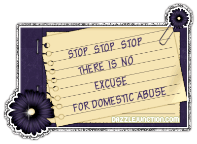 Domestic Abuse awareness Stop Domestic Abuse Glitter picture