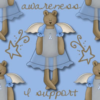 Bear Blue Light Ribbon Background