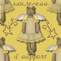 Bear Yellow Ribbon Background