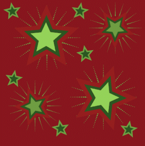 Green Blink Star Background