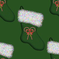 Green Christmas Stocking Background