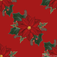 Red Christmas Flower Background
