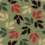 Vintage Christmas Holly Background
