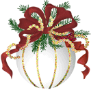 White Ornaments Christmas Background