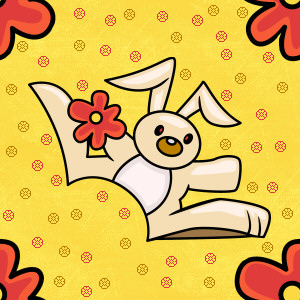 Yellow Bunny Background