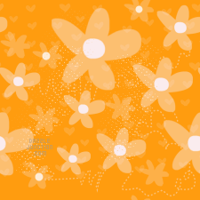 Flowers Orange Background