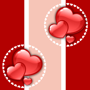 Circled Hearts Background