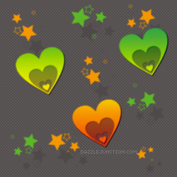 Orange Green Background