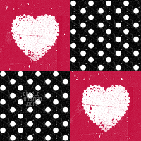 Polka Heart Background