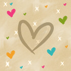 Tan Hearts Background