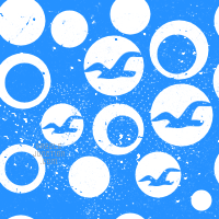 Blue Polka Background