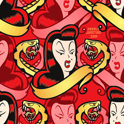 Snake Lady Tat Background