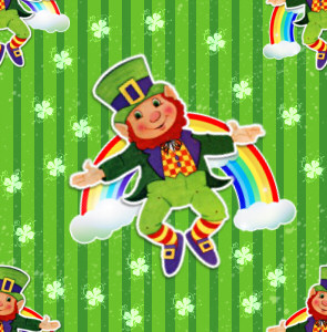 Leprechaun Rainbow Background