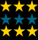 Blue Yellow Stars Background
