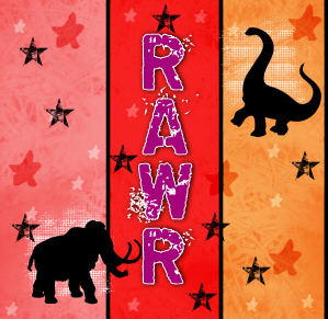 Dinosaur Stripes Background