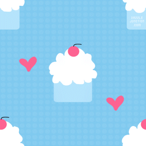 Cupcake Cherry Background