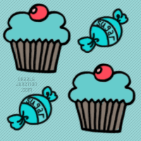 Green Cupcake Background