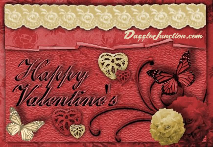 Butterfly Valentine Background