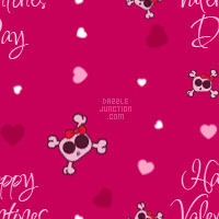 Cute Pink Skull Background