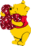 Pooh Hugging Heart