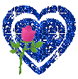 Blue Flower Heart
