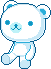White Blue Bear