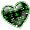 Black Green Heart picture