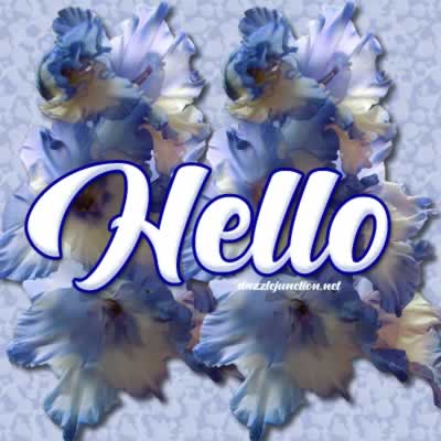 Blue Flower Hello picture