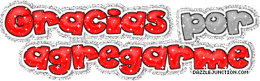 Red Spanish graphic that says Gracias por agregarme.