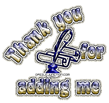 Nautical-style graphic that says Thank You for Adding Me.
