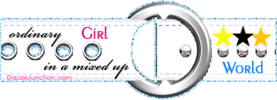 Animated glitter belt with an Ordinary Girl in a Messed Up World saying.