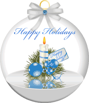 Happy Holidays Candle