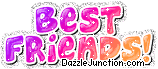 Purple and pink text graphic that says Best Friends.