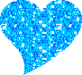 Blue Glitter Heart