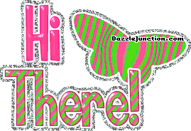 Colorful butterfly greeting image that says Hi There