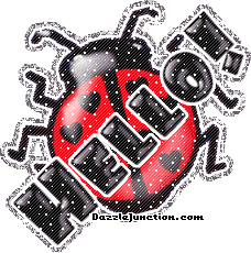 Ladybug-themed hello greeting image