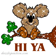 Cute koala greeting image that says Hi Ya
