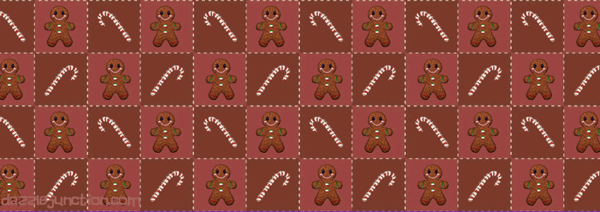 Gingerbread Candycane Facebook Cover