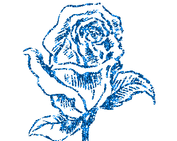 Blue Glitter Flower