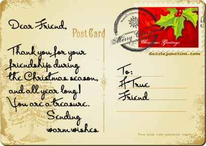 Your Friendship Postcard