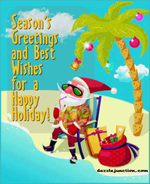 Christmas Beach Santa A Happy Holiday picture