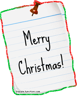 Christmas Glitter Notes Merry Christmas picture