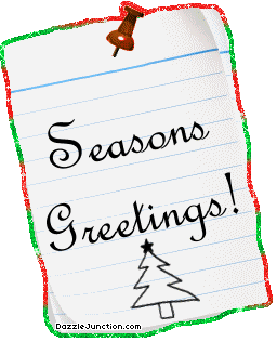 Christmas Glitter Notes Seasons Greetings picture