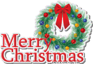 Christmas Glitter Merry Christmas Wreath picture