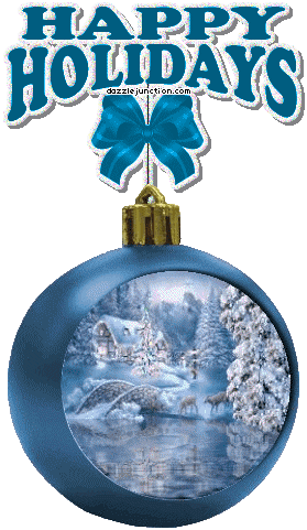 Christmas Ornaments Blue Ripple Ornament quote