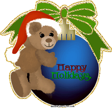 Christmas Ornaments Happy Holidays Bear picture