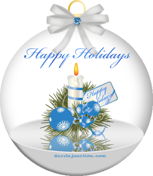 Happy Holidays Candle