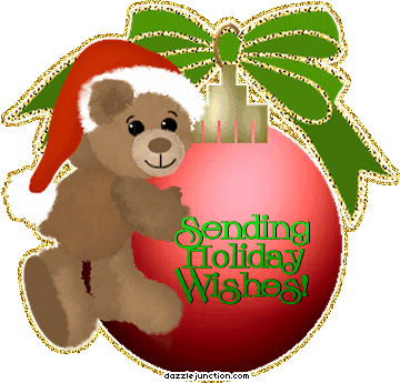 Christmas Ornaments Sending Holiday Wishes Bear picture