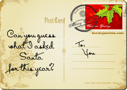Christmas Postcards Asked Santa picture
